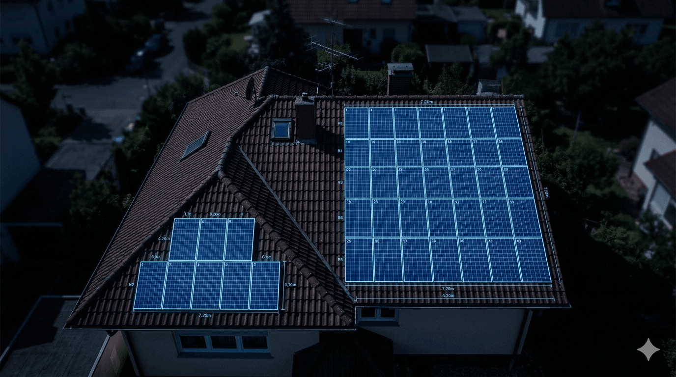 KI-Dachanalyse mit Modulbelegung